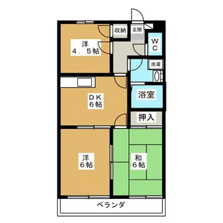 アビタシオンI【2階】の間取り