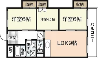 ルービンスくるめ木【2階】の間取り