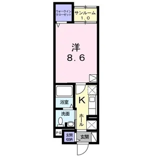 サウス ピュア【1階】の間取り