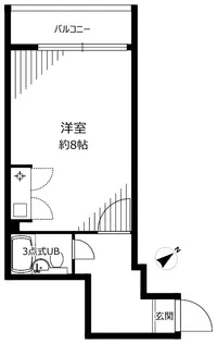 ライオンズマンション築地【6階】の間取り