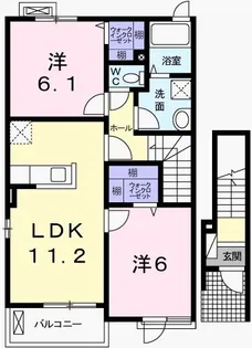 ペール・メゾンA【2階】の間取り