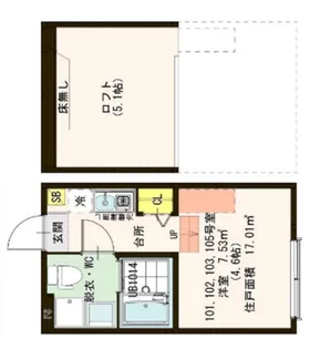 ハーモニーテラス東堀切II【1階】の間取り