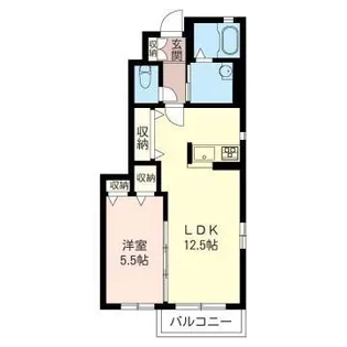 メゾンドブラン・ヨシイ【1階】の間取り