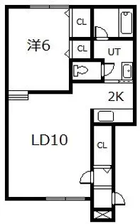 ウォーターリップII【1階】の間取り