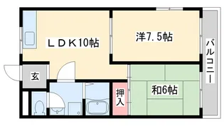 サニーハイム山氏浦A棟【3階】の間取り