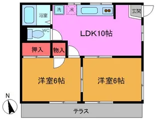 ハイツハナショウブ【1階】の間取り