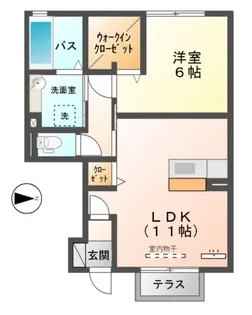 クオーレ A棟【1階】の間取り