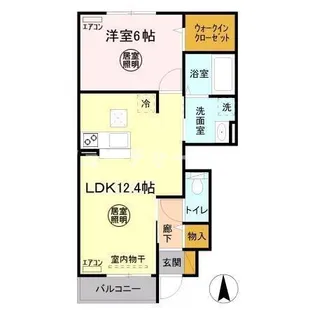 ティアラ D【1階】の間取り