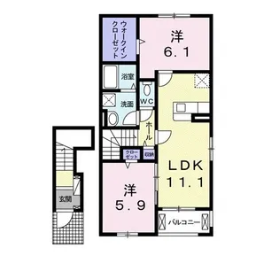 フィールド サンIII B【2階】の間取り