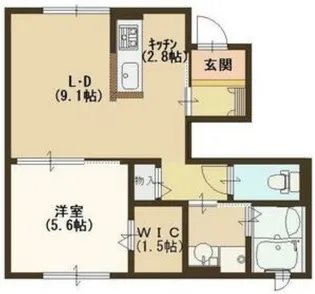 メゾン 勝【1階】の間取り