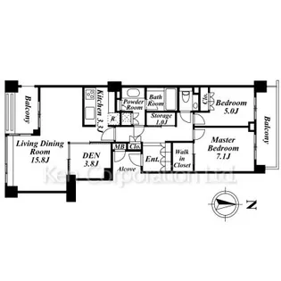 パークコート三田綱町【2階】の間取り