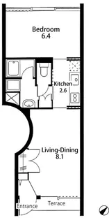 Apartmentなかなか【1階】の間取り