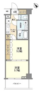 ニューミラ明大前【2階】の間取り