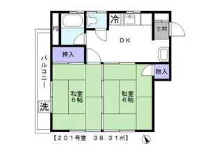 たちばなマンション【2階】の間取り