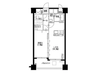 ハーモニー清水【3階】の間取り