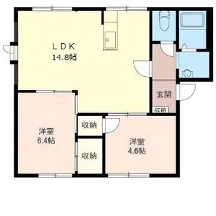 サンハイツフジ II【1階】の間取り