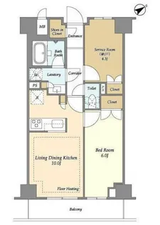 市谷台町坂フロント【2階】の間取り