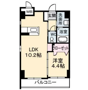 ドミール千田町【6階】の間取り