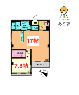 ドミール港南【3階】の間取り