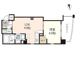 GRAND-PLACE十日市【6階】の間取り