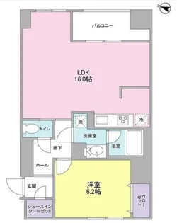 La Belle 三越前【6階】の間取り