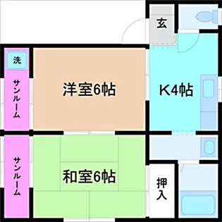 パル・パティオKIII【1階】の間取り