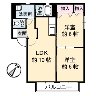 フレベールメゾン B棟【1階】の間取り