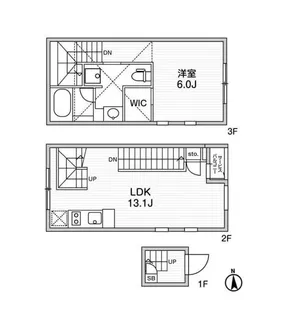 ルクレ自由が丘【2階】の間取り