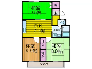 シャルム山栄【2階】の間取り