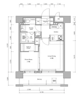 ネストピア薬院東【3階】の間取り