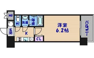 スプランディッド難波【12階】の間取り