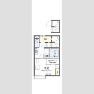 レオパレスライト I【2階】の間取り