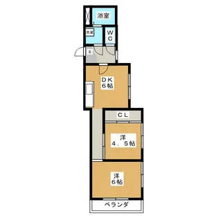ヒルズ東寺尾【1階】の間取り