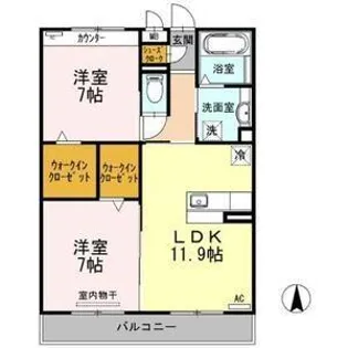 ホベンセドル【1階】の間取り
