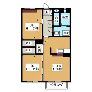 アムール65【1階】の間取り