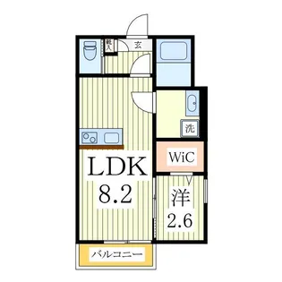 KEIAI RESIDENCE 南柏【1階】の間取り