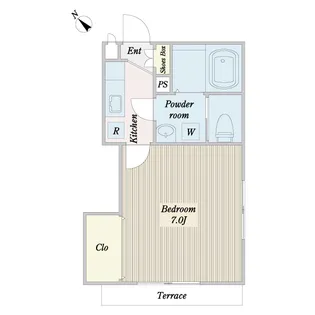 フェリエ・テスタ【1階】の間取り