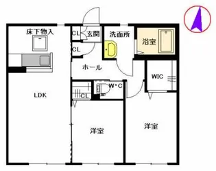 シャーメゾンひかり【1階】の間取り