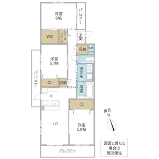 SYマンション【3階】の間取り