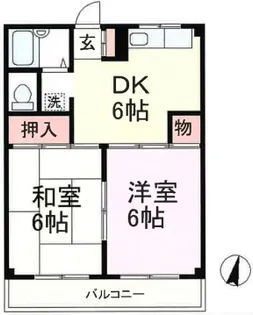 高好コーポ【1階】の間取り