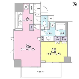 ルジェンテ高輪台【3階】の間取り