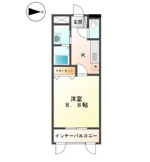 プルミエール東塚【2階】の間取り