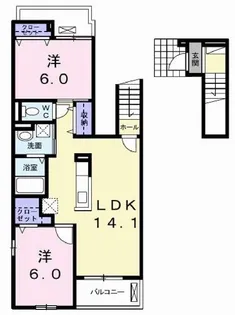 レジデンス高砂宝殿【2階】の間取り