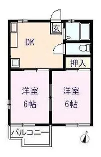 コーポ杉田No1【1階】の間取り