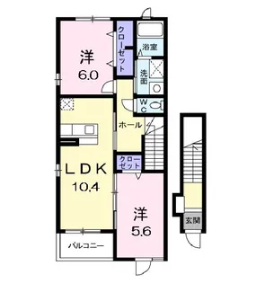 クローネ 一番館【2階】の間取り