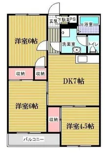宿河原マンション【3階】の間取り