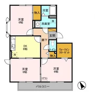 メゾンドサンセール八番館【2階】の間取り