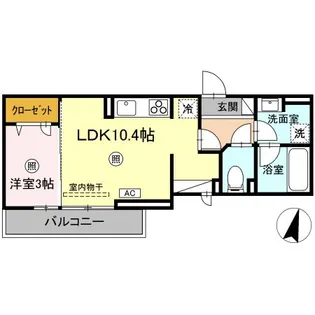 D-residence明治中央【3階】の間取り