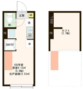 メゾン・コウ 西中延【1階】の間取り