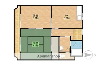 ロイヤルマルトウII【2階】の間取り